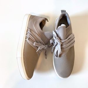 Grey Lace Up Sneakers